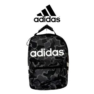 NWT Adidas Insulated Santiago Lunch bag black and gray camo print.